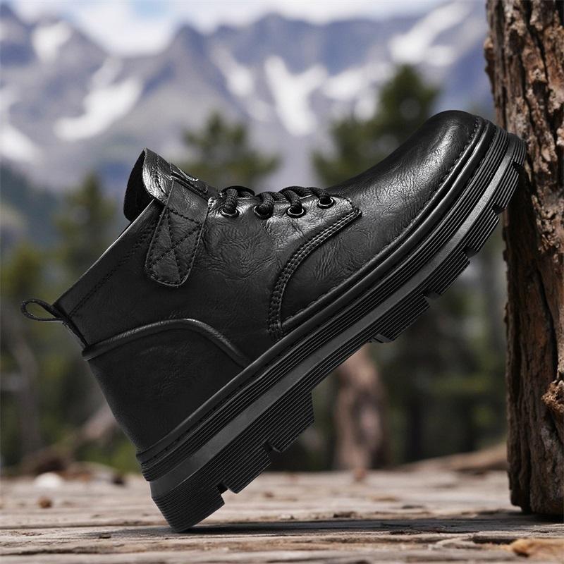 Мужские ботинки Прочные зимние ботинки Удобные нескользящие ковбойские ботинки для пожилых людей Мужские повседневные уличные кроссовки