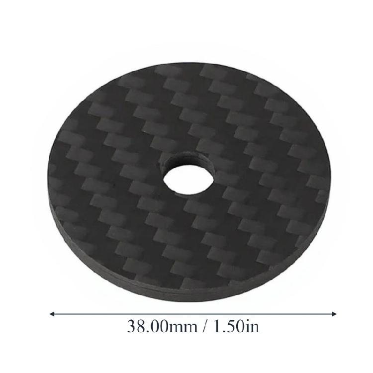 Черный Прецизионный Центральный Диск для Пластинок 45 RPM с Большим Отверстием, с Отверстием для Прямой Установки, Без Инструментов, Матовым Рисунком и Фаской