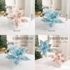 Christmas Artificial Flower Decor With Glittering Fabric For Holiday Celebrations