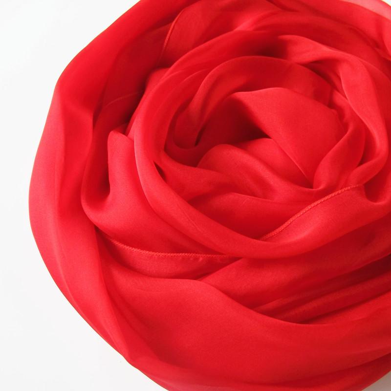 Китайский красный длинный шарф женский осенне-зимний длинный дизайн накидка новинка 100% шелковый шаль-шарф утолщенный шифон очень длинные шарфы