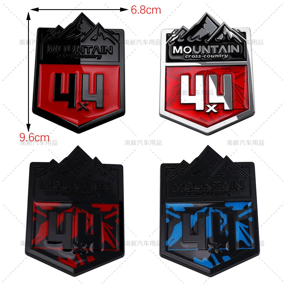 Металлический значок 4X4 Mountain Cross Country Эмблема Наклейка на решетку радиатора Автомобильные наклейки для Compass Grand Cherokee Wrangler Автостайлинг