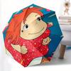 Ponyo Automatic Folding Umbrella, Self-Opening/ Closing, Durable Windproof Travel Umbrella for Outdoor Adventures a0826072