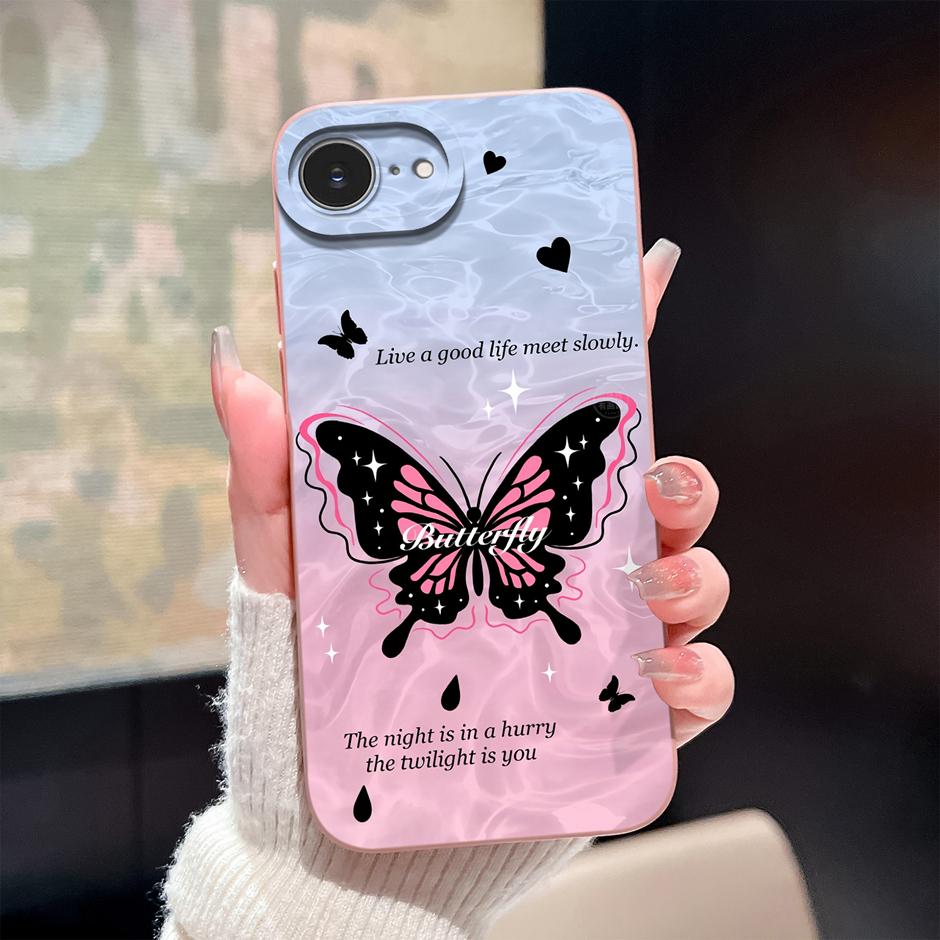 Для iPhone17 17E 17Air 17Pro 17ProMax Чехол Розовый Роза Радуга Модный Антигрязевой Бампер Для iPhone17E iPhone 17 Pro Max Air Чехол