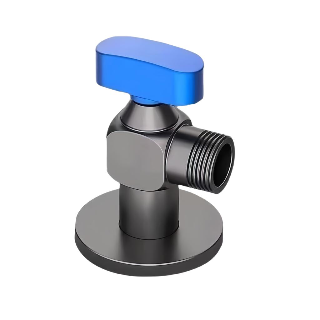 Полностью медный утолщенный угловой вентиль шаровый сердечник горячий и холодный треугольный переключатель G1/2 4 точки водонагреватель туалет большой поток шаровый клапан