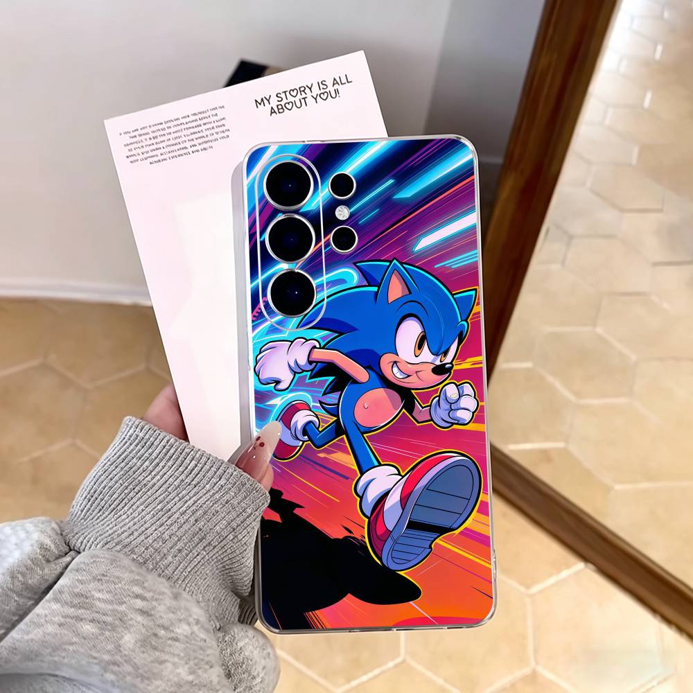 Game S-Sonic The H-Hedgehog Phone Case For Samsung S25,S24,S21,S22,S23,S30,Ultra,S20,Plus,Fe,Note,10,9,5G Transparent Cover