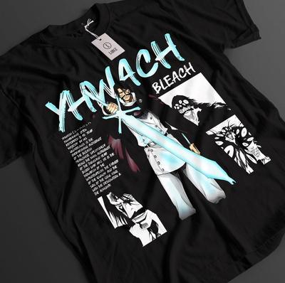Аниме-футболка Bleach Футболка Ихваха Футболка Ичиго Банкай Футболка Айзена Зараки Унисекс футболка