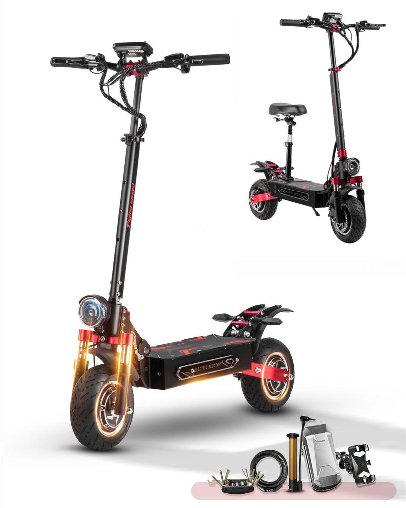 Электросамокат BOYUEDA Q7Pro Max, 3200 Вт, двойной двигатель, аккумулятор 52 В, 28 Ач, NFC-активация, управление через приложение, бесшумные шины, электрический самокат