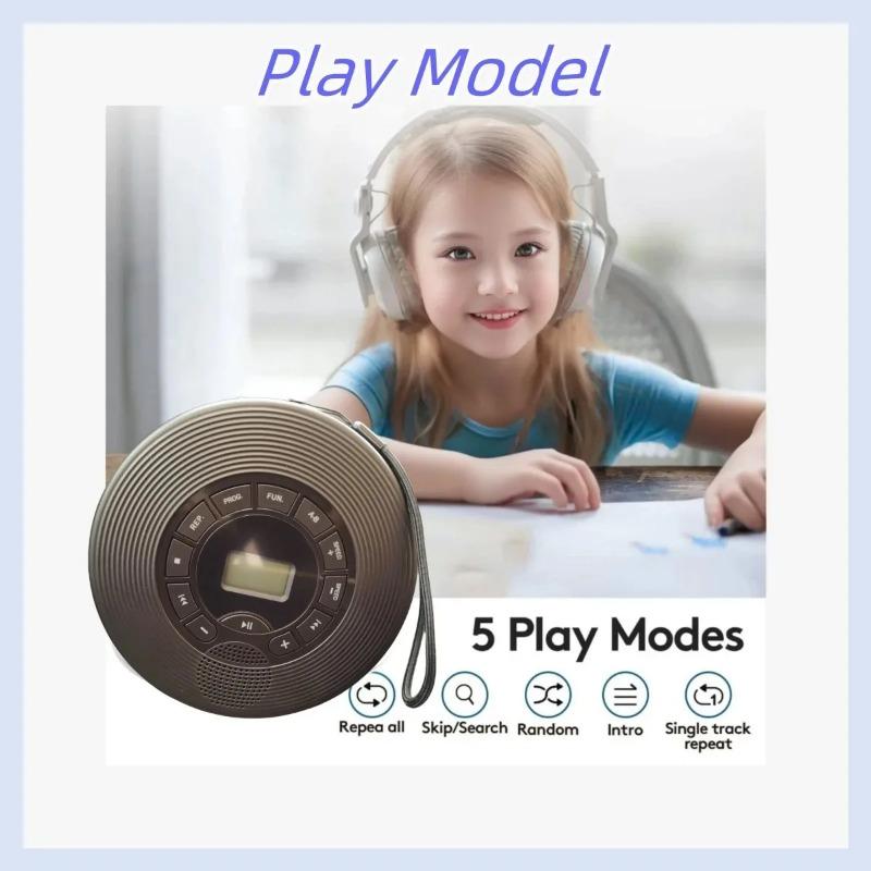 Portable CD Player and MP3 Player with Anti Skip Protection and Dual Stereo Speaker Education Machine Student Play Speed