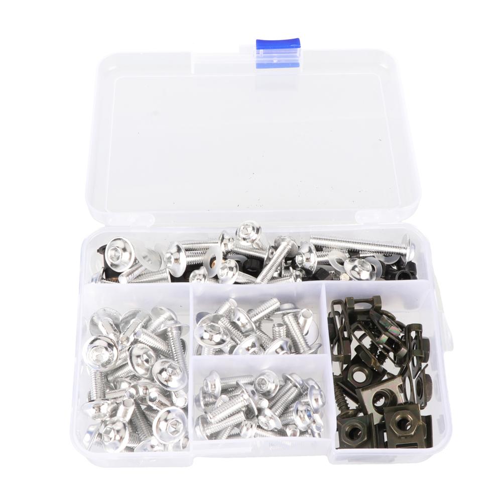 177pcs/box screws motorcycle modification accessories windshield cover set screws aluminum color fairing set firmware screws
