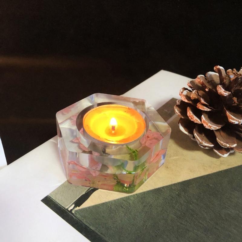 Винтажный шестиугольный подсвечник, силиконовая форма, стильный и прочный подсвечник, полимерные формы, идеально подходящие для поделок ручной работы