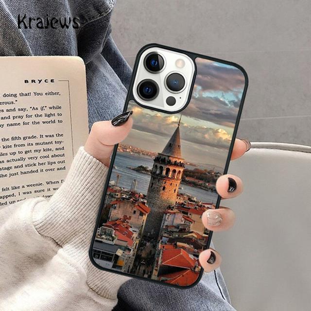 Турция Стамбул Пейзаж Здание Мягкий Чехол Для Телефона Для iPhone 17 Air 16 15 14 Max Plus 11 12 13 Pro Max Телефон coque Fundas