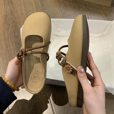 Элемент цветок-узел~ Баотоу полушлепанцы женские летние 2025 новые ленивые полуподносы французские сандалии