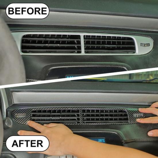 Рамка панели воздуховода центральной консоли Накладка для Chevy Camaro 2011-15 Карбон