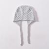 Hollow crocheted mesh lace-up knitted hat women's curled angora rabbit fur rabbit down ins wind soft wool hat