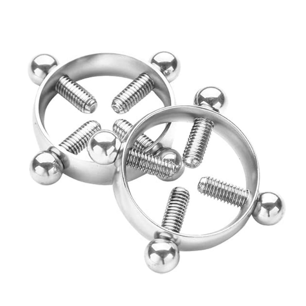 2PCS Silver Adjustable Steel Clip Body Jewelry Accessories Ring