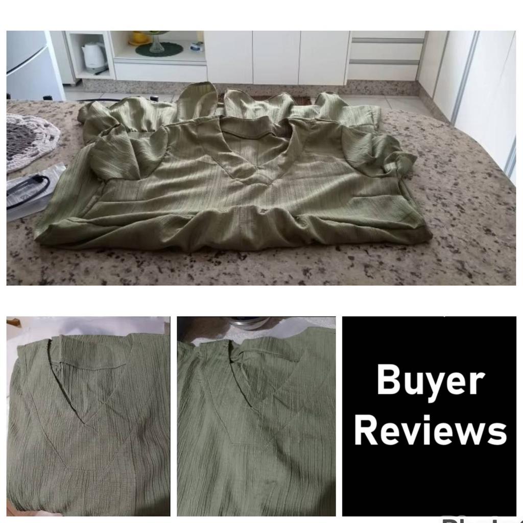 Женские летние платья Весна V-образный вырез короткий рукав свободный пуловер однотонный с оборками покрой расклешенный отпуск