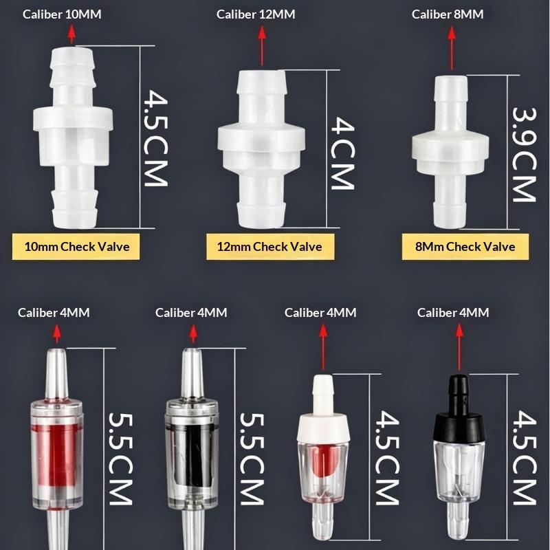 10Pcs One Way Check Valve Anti Backflow Non Return Connector Air Pump Fitting for Aquarium Irrigation Pneumatic Use