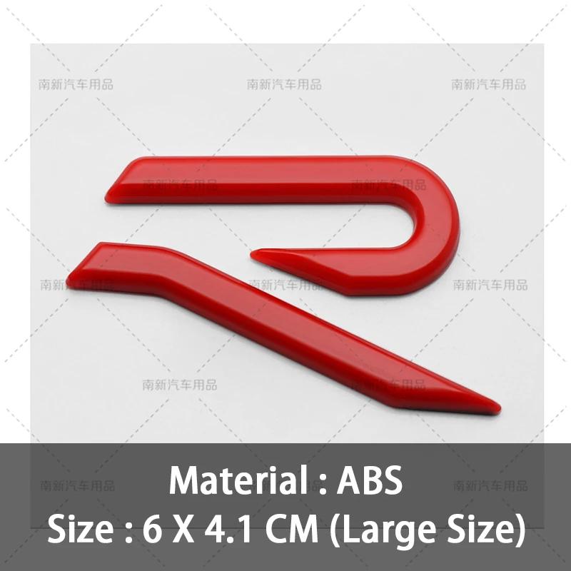 YKPSC1 VW 2026 Hot 3D ABS New R Badge Rear Trunk Emblem Car Stickers Decal For VW Volkswagen Golf 6 7 8 GTI MK6 Mk7 MK8 Car Styling Acc