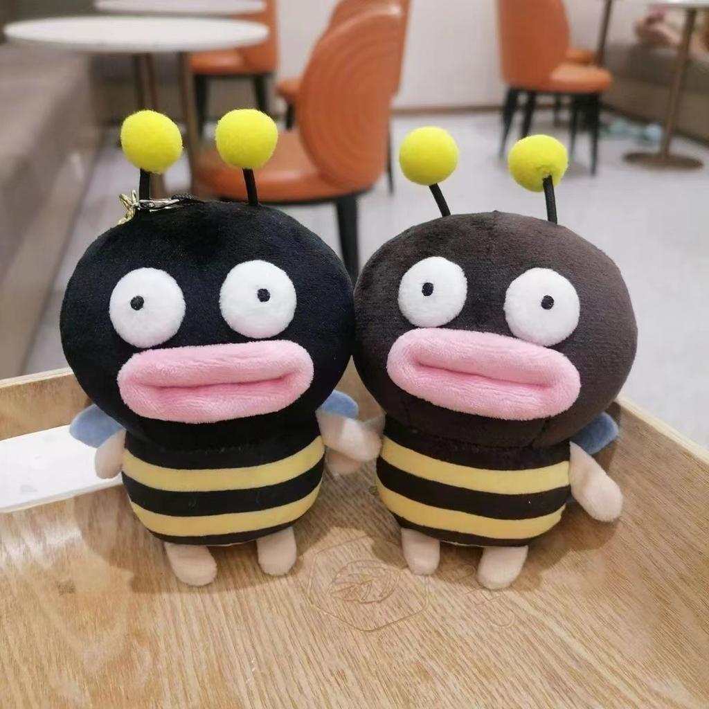 Творческий плюшевый кукла-сосиска в виде пчелы, мультяшные животные, брелок для ключей в виде пчелы, милый плюшевый маленький кулон, плюшевая кукла, сумка, кулон, подарок