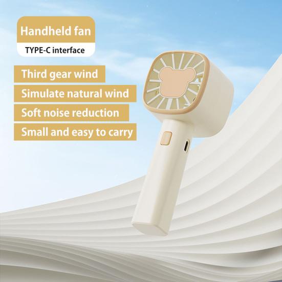 Портативный ручной вентилятор, небольшой охлаждающий вентилятор, 3 скорости, мощный поток воздуха, тихая работа, зарядка через USB, мини-вентилятор, охладитель воздуха