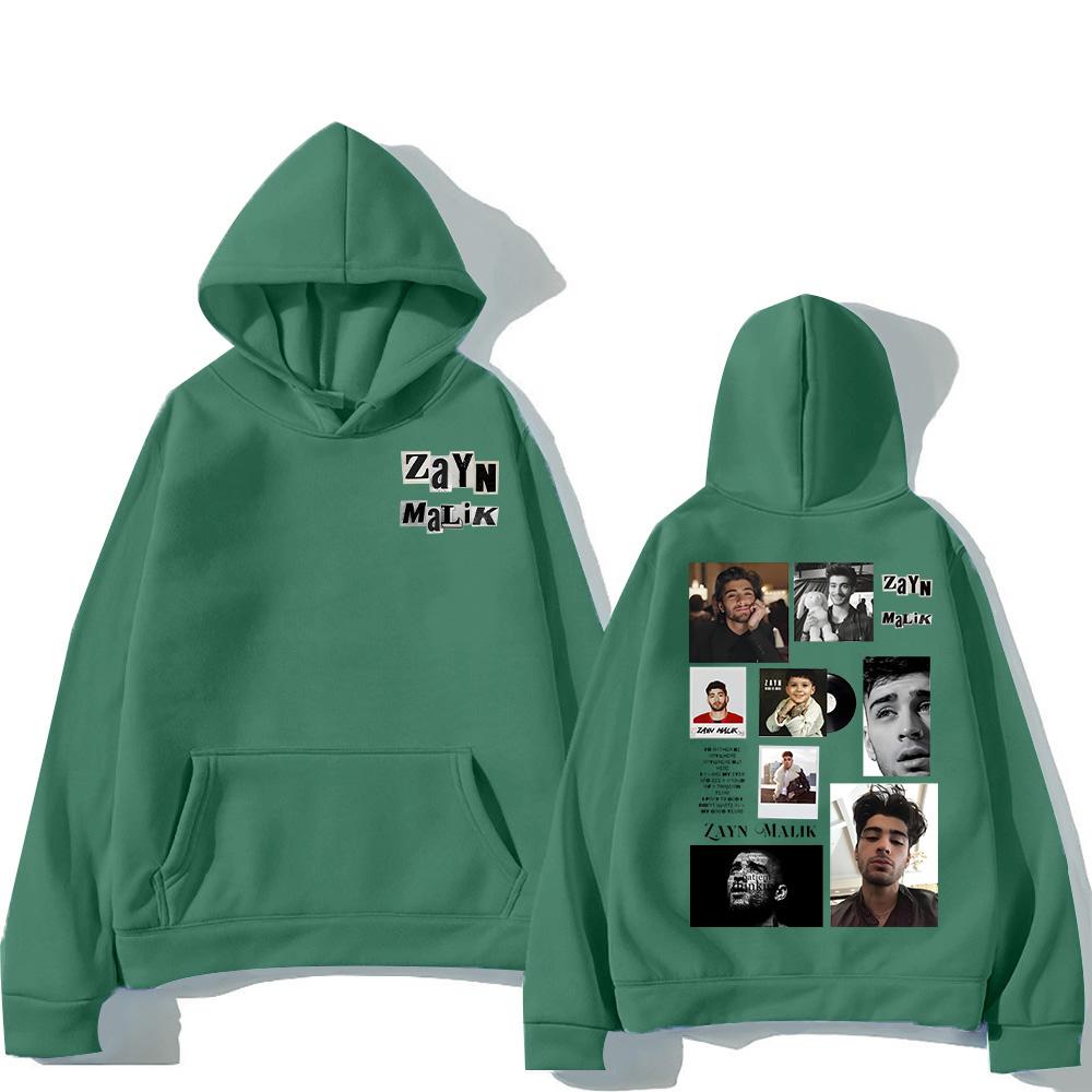 ZAYN Print Fashion Hoodies Zayn Malik Retro Hip Hop Pullover Unisex Oversized Tops Fall Long Sleeve Sweatshirt Men Women Clothes