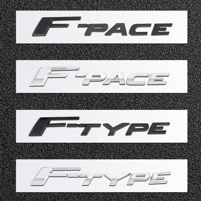 ABS Chrome F-TYPE F-PACE Car Trunk Emblem Badge 3D Logo Sticker For EL XFL XJL XF XE Car Body Decoration Auto Accessories