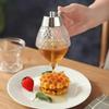 200ml Diamond Shaped Glass Honey Dispenser Tools Juice Syrup Bee Drip Dispenser Kettle Kitchen Accessories Ketchup Sauce Bottles