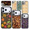 Чехол Case для iPhone 17 Air 16 Pro Max 15 Plus 11 13 Mini 14 12 Задняя крышка телефона Осенние листья