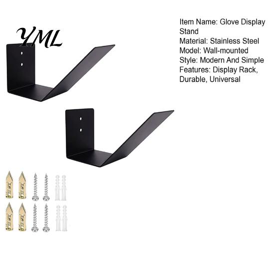 Infield Glove Wall Hanger Baseball Display Stand, Mount Space Saving Hanger, Durable Stainless Collectible Steel Storage Rack for Sports Memorabilia