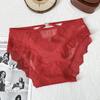 Women Sexy Lace Fun Semi Transparent Gauze Pure Cotton Bottom Crotch Pure Desire Triangle Underwear