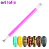 Nail Art Magnet Stick Cat Eyes Double Headed Magnet for Nail Gel Polish 3D Line Strip Flowers Effect Strong Magnetic Pen Tools