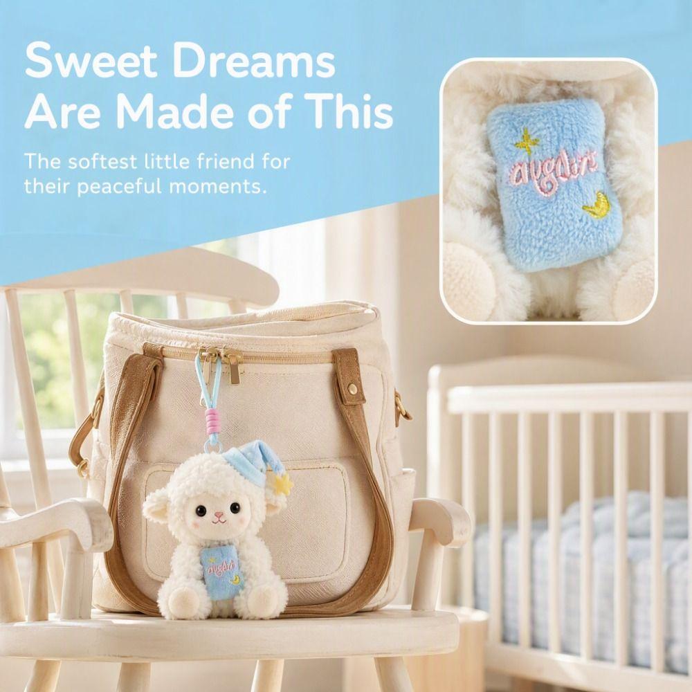 Cartoon Sheep Plush Keychain Soft Lamb Bag Charm Cartoon Animal Stuffed Doll Holiday Gift
