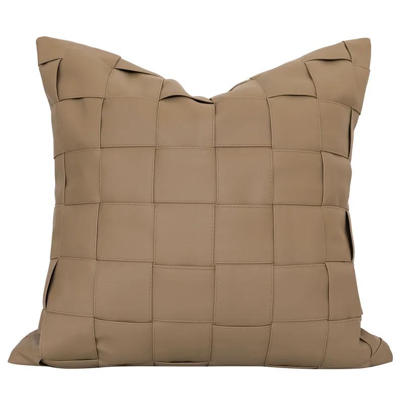 Французская мода клетчатые наволочки высокого класса роскошные современные квадратные наволочки для подушек в фермерском стиле для декора скамейки дивана дивана