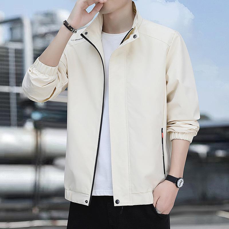 Jacket Men's Autumn Trend Windproof Stand-Up Collar Comfortable Jacket Youth Fashion Versatile Top Men's Jacket