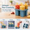 Blue Yellow Ice Cream Mold PP Ice Lolly Mold Durable Popsicle Mold  Homemade Treats