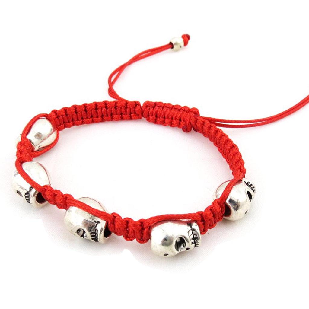 Les Trésors De Lily [J3615] - Дизайнерский браслет Шамбала из красного дерева «Череп»