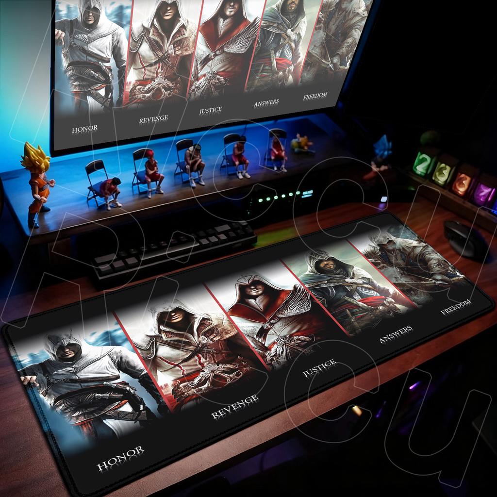 40x90см Большой игровой коврик для мыши A-Assassin S -Creed Ноутбук Нескользящий коврик для стола XXL Прочный Шкаф для клавиатуры Игровые Офисные Аксессуары