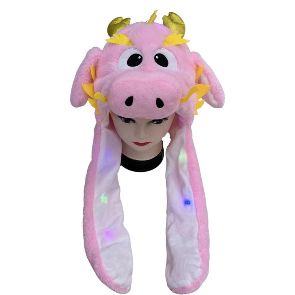 Светящаяся шапка с подвижными ушами в виде капибары, плюшевая шапка в виде панды, игрушки, прыгающая шапка в виде капибары, подарки на день рождения