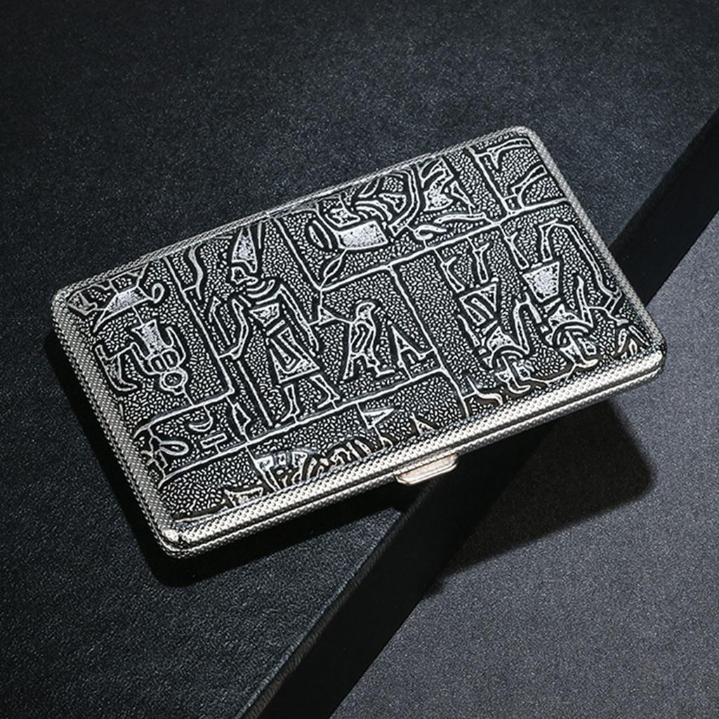 Metal PU Leather Cigarette Case Portable 20 Sticks Capacity Cigarette Holder for Men Women Smoking Accessories Box