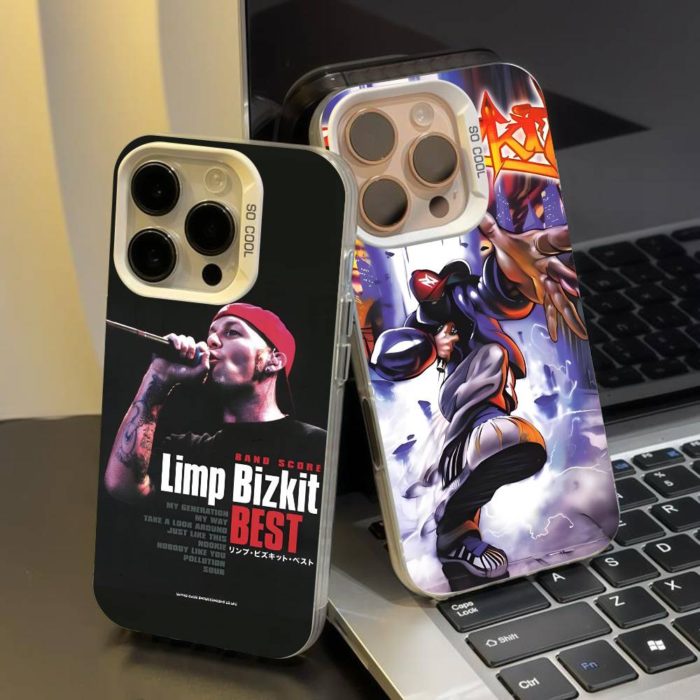 Чехол для телефона L-Limp Bizkit Hold On Band для iPhone 17 17Air 16 15 14 13 12 11 Pro Max Plus Цветной Серебристый