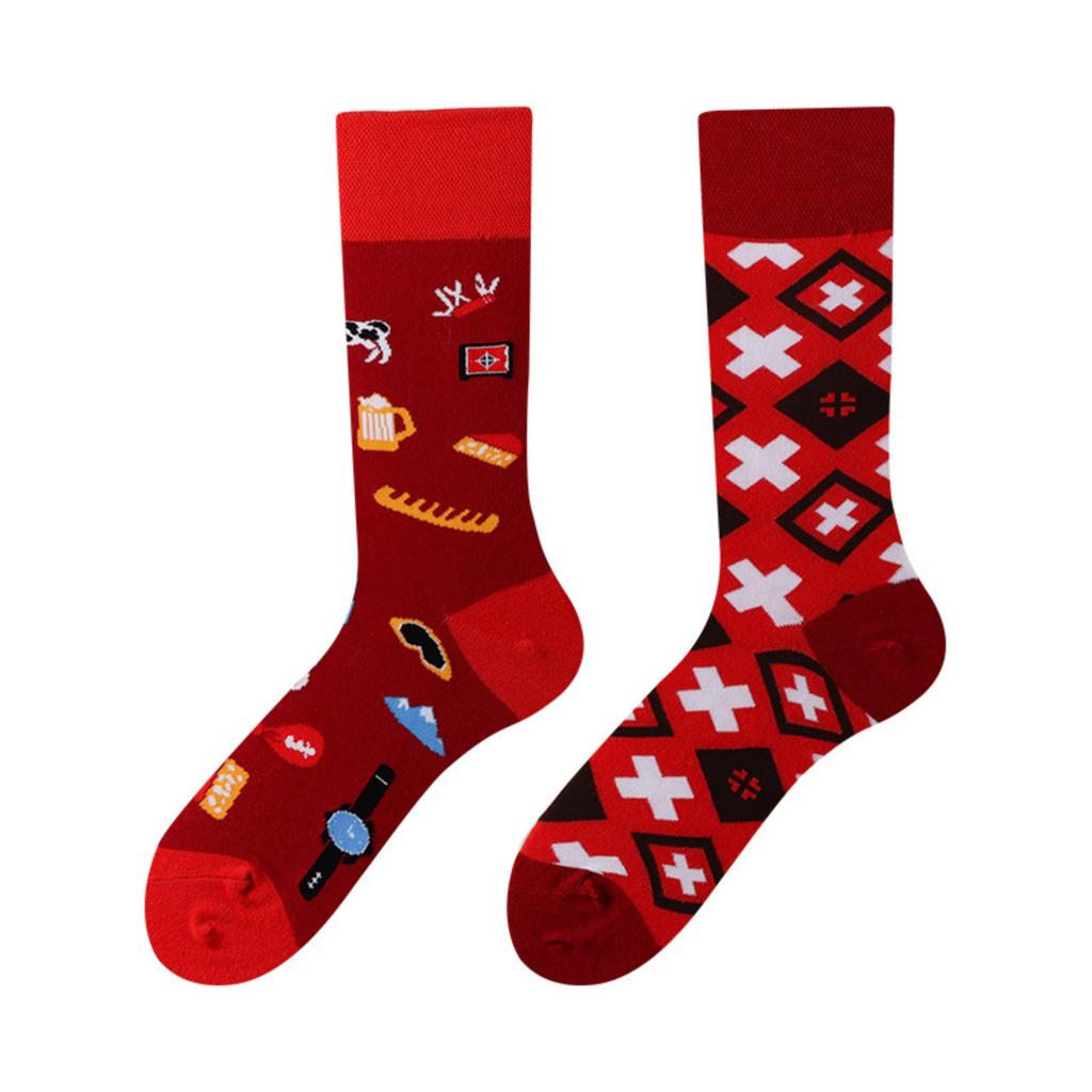 Асимметричные длинные носки для парных спортивных носков