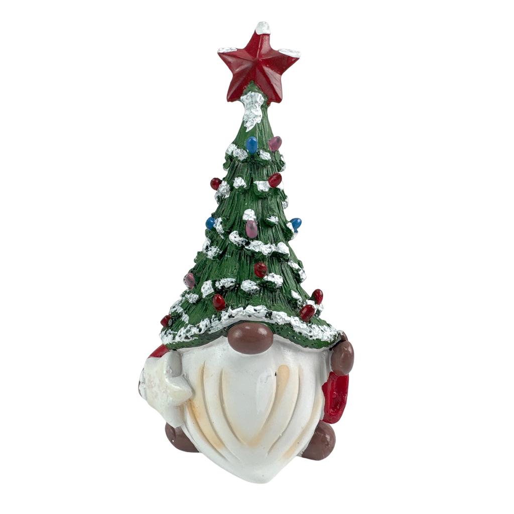 Christmas Tree Gnome Statues Home Decor Resin Figurines for Living Room Desktop Ornament Christmas Decoration Crafts Gift