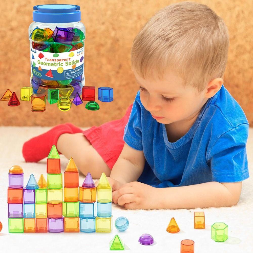 Translucent Montessori Table Toys 3D Sensory Learning Toy Early Education AIDS  Home Playroom