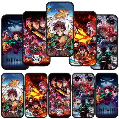 Чехол для телефона Samsung Galaxy S24 S23 iPhone 15 14 Xiaomi Redmi Note 13 12 11 8 10 9 Pro Max X XR OPPO Huawei аниме Kamado Tanjirou Demon Slayer Cover