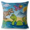 Наволочка с изображением динозавра Юрского периода и животного, наволочка из персиковой кожи, диван, домашний декор, наволочка