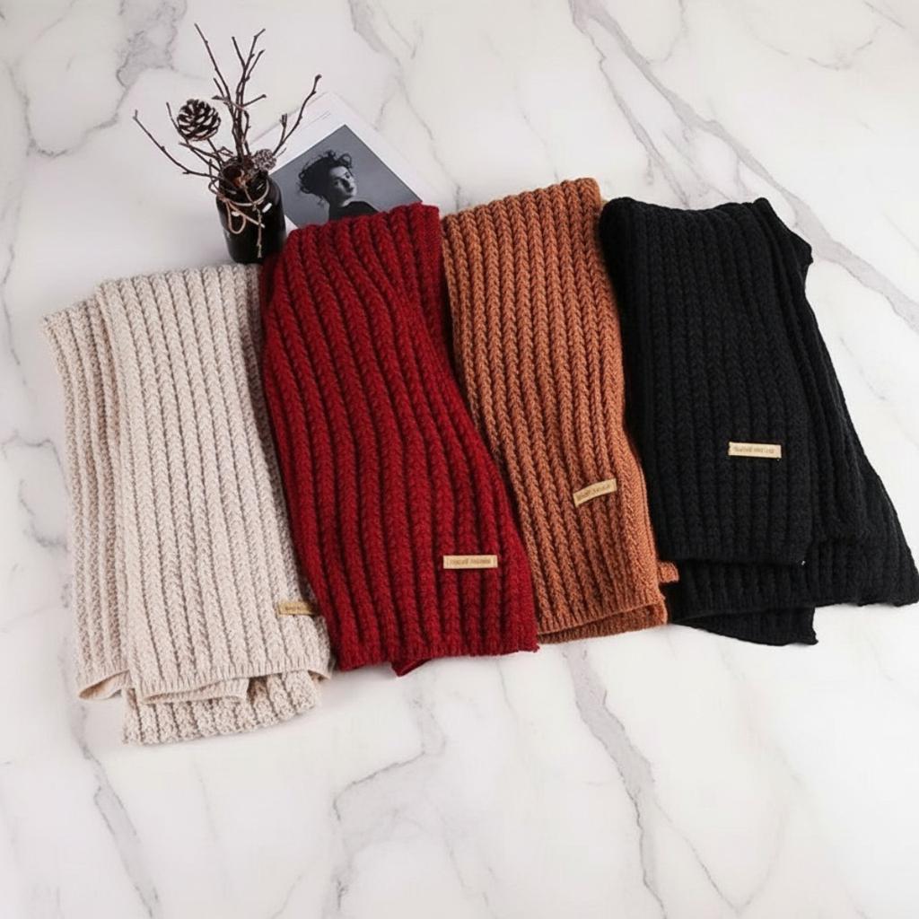 Устойчивый к холоду, Теплый шарф, Женский, Толстый, Шерстяной, Вязаный шарф, Шаль, Вязаный шарф