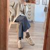Платформа Ji туфли Birkenstock женская ретро сумка голова половина шлепанцы ленивые туфли плюшевые теплые пушистые туфли мягкая подошва