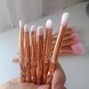 1 шт., набор кистей для макияжа Diamond Rose Gold, в форме рыбьего хвоста, в форме русалки, для нанесения тональной пудры, радужных теней для век