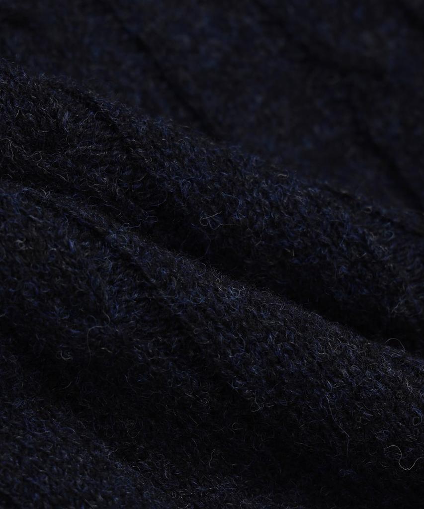 BROOKS BROTHERS Wool Cable V-Neck Sweater (Navy) (Bbwnmmf401)