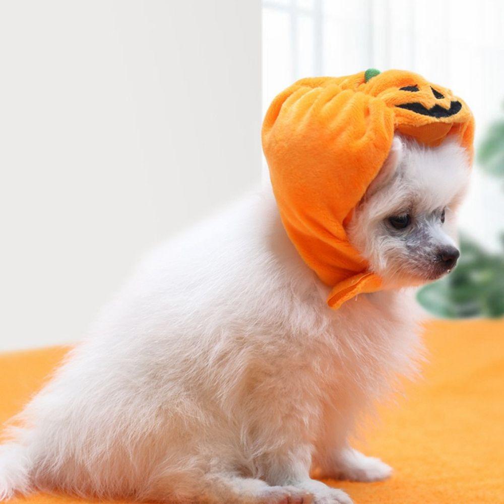 Headdress Pet Halloween Hat Cosplay Costume Plush Cat Headgear Gift Pumpkin Dogs Hat Photo Prop